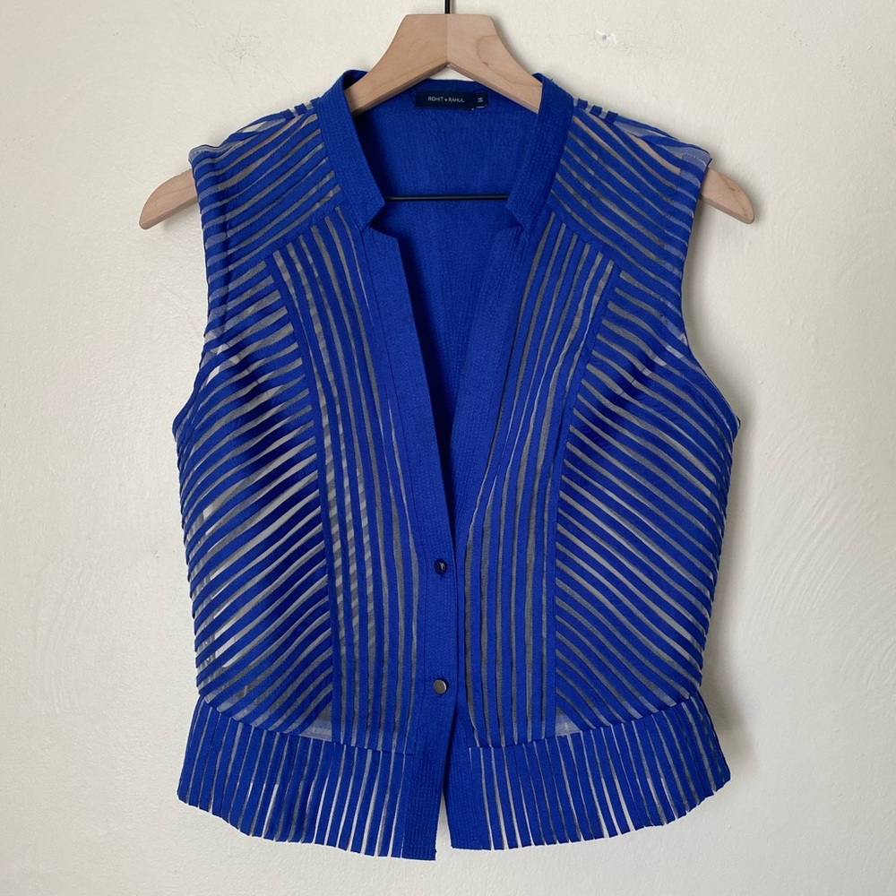 Rohit + Rahul Blue Vest Top - Picture 1 of 4